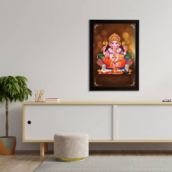eCraftIndia Lord Ganesha Satin Matt Texture UV Art Painting 3