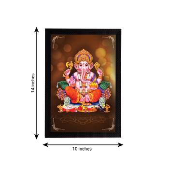 eCraftIndia Lord Ganesha Satin Matt Texture UV Art Painting 4