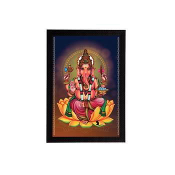 eCraftIndia Lord Ganesha Satin Matt Texture UV Art Painting 1