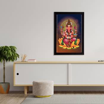 eCraftIndia Lord Ganesha Satin Matt Texture UV Art Painting 3