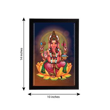 eCraftIndia Lord Ganesha Satin Matt Texture UV Art Painting 4