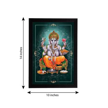 eCraftIndia Lord Ganesha Satin Matt Texture UV Art Painting 4