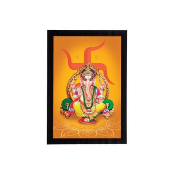 eCraftIndia Lord Ganesha Satin Matt Texture UV Art Painting 1