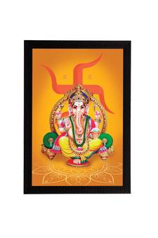 eCraftIndia Lord Ganesha Satin Matt Texture UV Art Painting