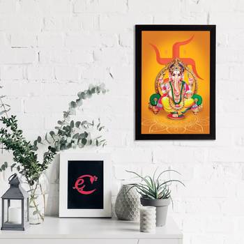 eCraftIndia Lord Ganesha Satin Matt Texture UV Art Painting 2