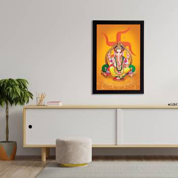 eCraftIndia Lord Ganesha Satin Matt Texture UV Art Painting 3