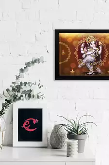 eCraftIndia Lord Ganesha Satin Matt Texture UV Art Painting