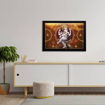eCraftIndia Lord Ganesha Satin Matt Texture UV Art Painting 3