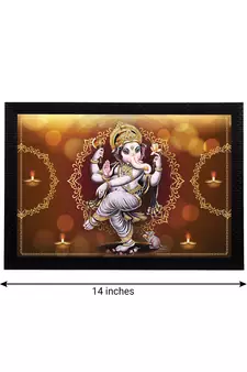 eCraftIndia Lord Ganesha Satin Matt Texture UV Art Painting
