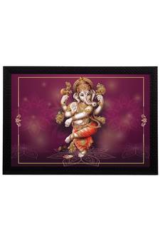 eCraftIndia Lord Ganesha Satin Matt Texture UV Art Painting