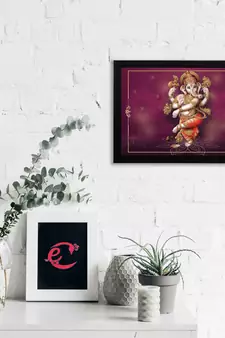 eCraftIndia Lord Ganesha Satin Matt Texture UV Art Painting