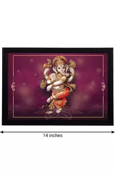 eCraftIndia Lord Ganesha Satin Matt Texture UV Art Painting