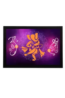eCraftIndia Lord Ganesha Satin Matt Texture UV Art Painting