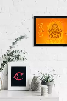 eCraftIndia Lord Ganesha Satin Matt Texture UV Art Painting