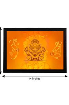eCraftIndia Lord Ganesha Satin Matt Texture UV Art Painting