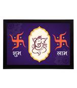 eCraftIndia Lord Ganesha Satin Matt Texture UV Art Painting