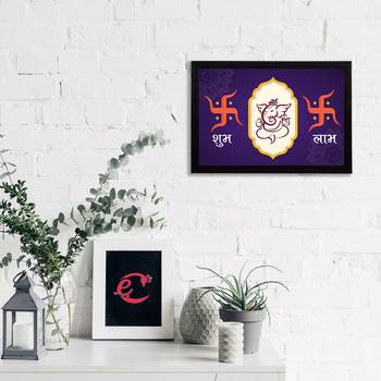 eCraftIndia Lord Ganesha Satin Matt Texture UV Art Painting 2