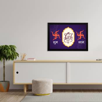 eCraftIndia Lord Ganesha Satin Matt Texture UV Art Painting 3