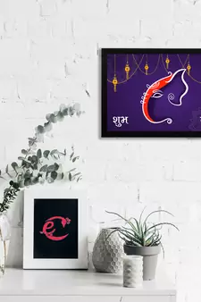 eCraftIndia Lord Ganesha Satin Matt Texture UV Art Painting