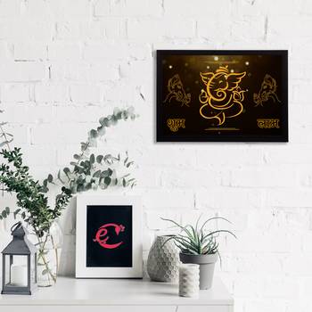 eCraftIndia Lord Ganesha Satin Matt Texture UV Art Painting 2