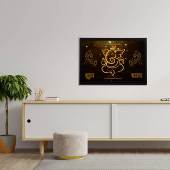 eCraftIndia Lord Ganesha Satin Matt Texture UV Art Painting 3
