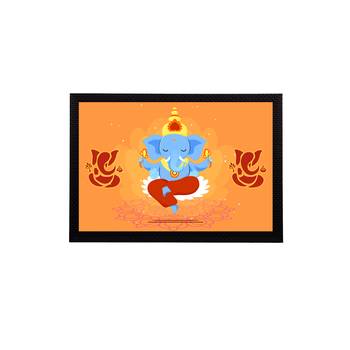 eCraftIndia Lord Ganesha Satin Matt Texture UV Art Painting 1