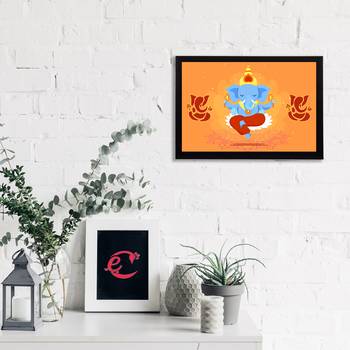 eCraftIndia Lord Ganesha Satin Matt Texture UV Art Painting 2