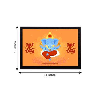 eCraftIndia Lord Ganesha Satin Matt Texture UV Art Painting 4