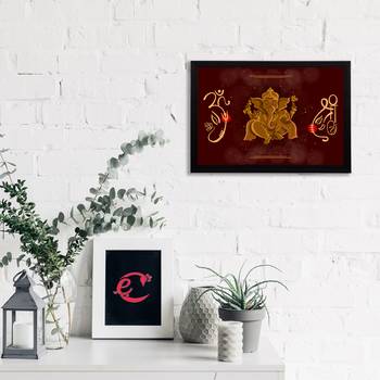 eCraftIndia Lord Ganesha Satin Matt Texture UV Art Painting 2