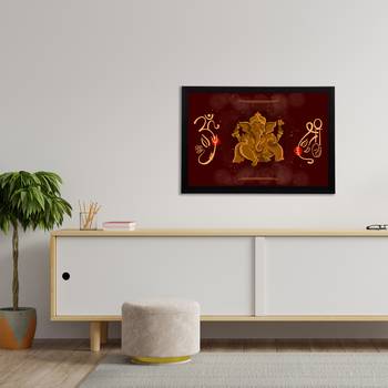 eCraftIndia Lord Ganesha Satin Matt Texture UV Art Painting 3