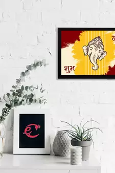 eCraftIndia Lord Ganesha Satin Matt Texture UV Art Painting
