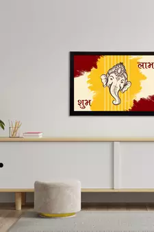 eCraftIndia Lord Ganesha Satin Matt Texture UV Art Painting