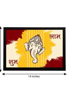 eCraftIndia Lord Ganesha Satin Matt Texture UV Art Painting
