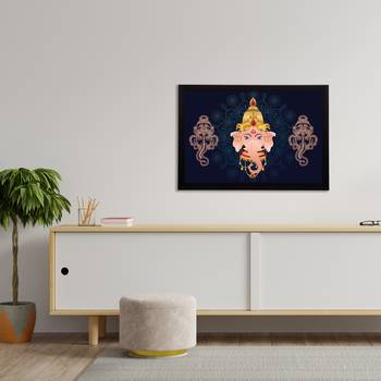 eCraftIndia Lord Ganesha Satin Matt Texture UV Art Painting 3