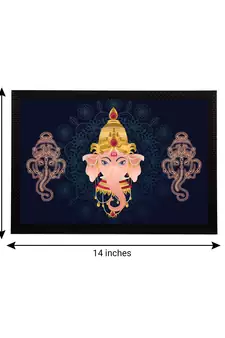 eCraftIndia Lord Ganesha Satin Matt Texture UV Art Painting