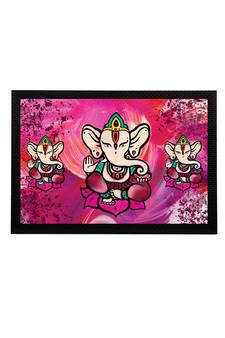 eCraftIndia Lord Ganesha Satin Matt Texture UV Art Painting