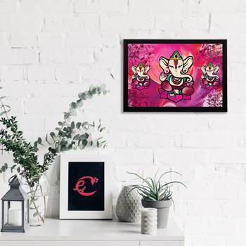 eCraftIndia Lord Ganesha Satin Matt Texture UV Art Painting 2