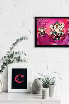 eCraftIndia Lord Ganesha Satin Matt Texture UV Art Painting