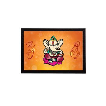 eCraftIndia Lord Ganesha Satin Matt Texture UV Art Painting 1