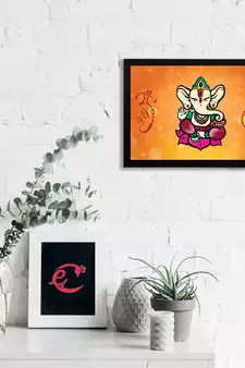 eCraftIndia Lord Ganesha Satin Matt Texture UV Art Painting