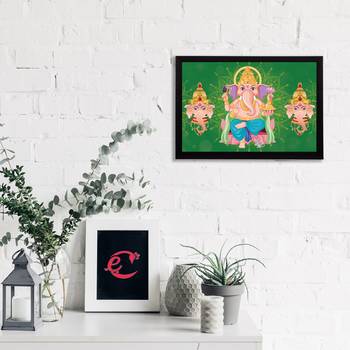 eCraftIndia Lord Ganesha Satin Matt Texture UV Art Painting 2