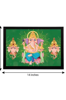 eCraftIndia Lord Ganesha Satin Matt Texture UV Art Painting