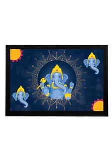 eCraftIndia Lord Ganesha Satin Matt Texture UV Art Painting