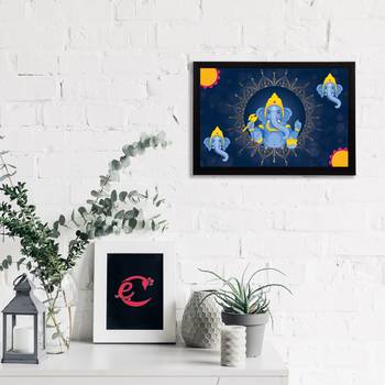 eCraftIndia Lord Ganesha Satin Matt Texture UV Art Painting 2