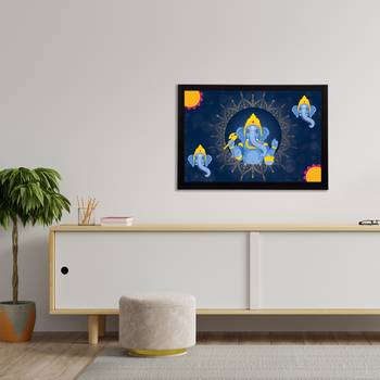 eCraftIndia Lord Ganesha Satin Matt Texture UV Art Painting 3