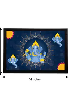 eCraftIndia Lord Ganesha Satin Matt Texture UV Art Painting