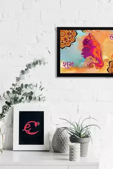 eCraftIndia Lord Ganesha Satin Matt Texture UV Art Painting