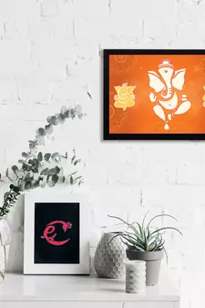 eCraftIndia Lord Ganesha Satin Matt Texture UV Art Painting