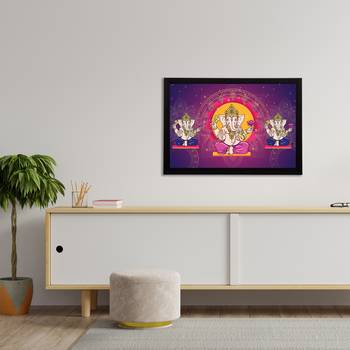 eCraftIndia Lord Ganesha Satin Matt Texture UV Art Painting 3