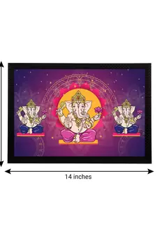 eCraftIndia Lord Ganesha Satin Matt Texture UV Art Painting